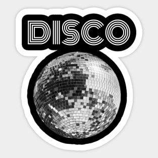 Black And White Disco Sticker